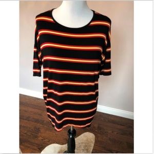 NWOT LULAROE Horizontal Stripe Top Tunic SZ XXS